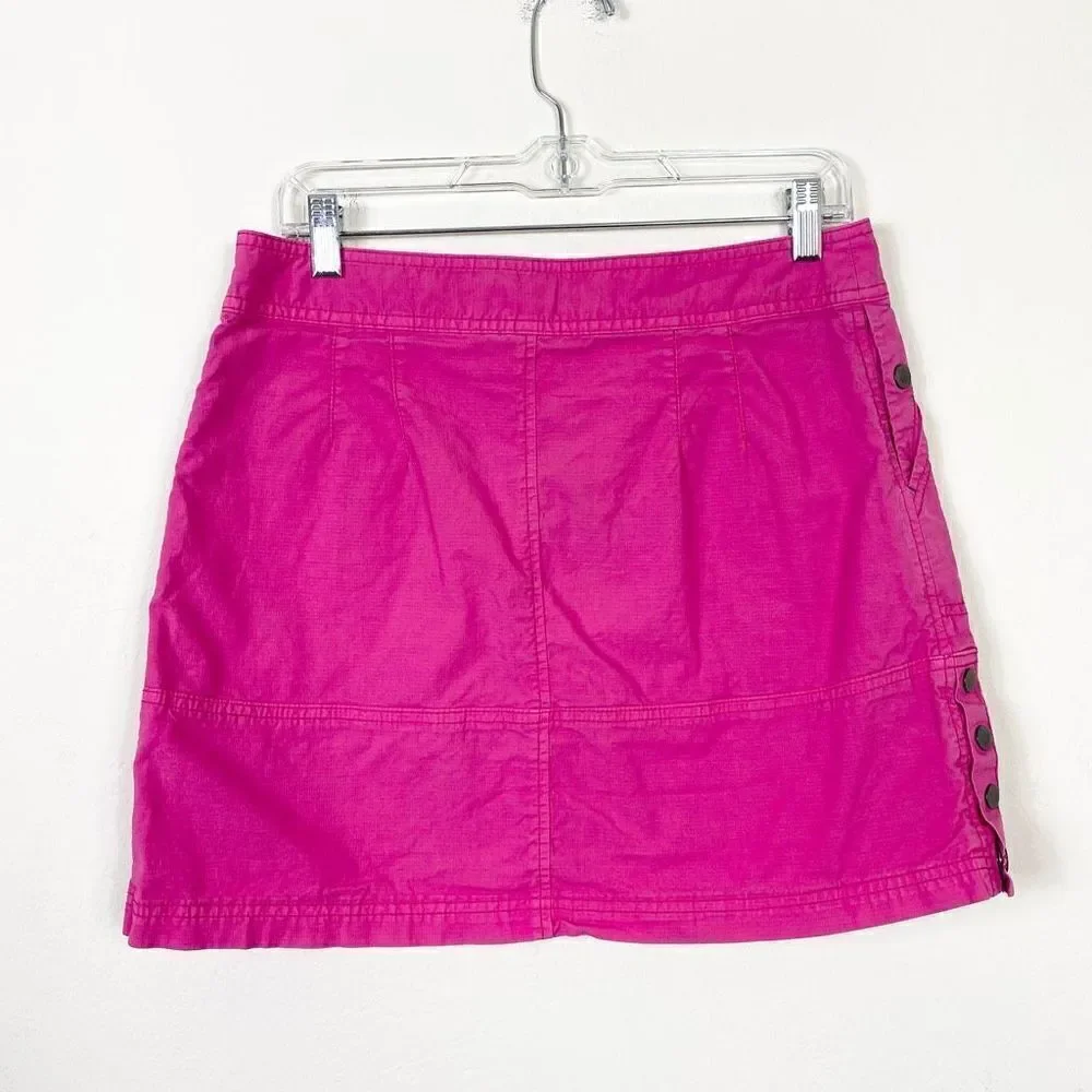 Title Nine Brash Hot Pink Button Side Athletic Mini Skirt Size 6